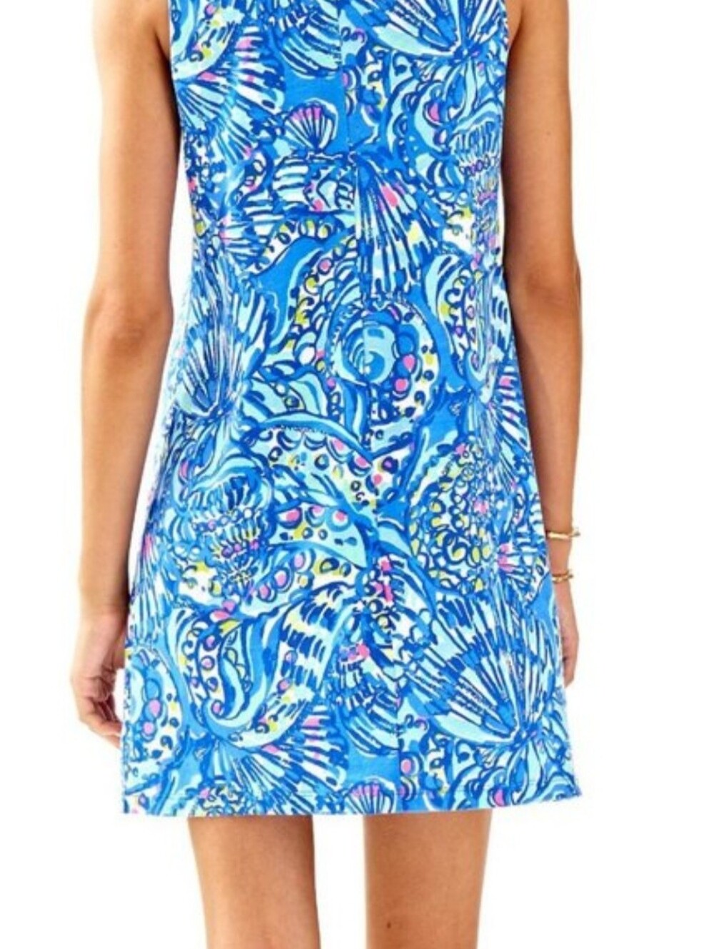 Lilly Pulitzer Amina Swing Dress Brilliant Blue Ceviche Size S 100% Pima Cotton - Picture 5 of 15